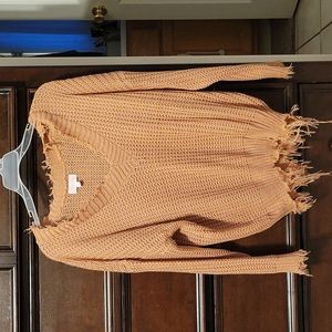 Pink lily size small. Off the shoulder sweater. Never worn.